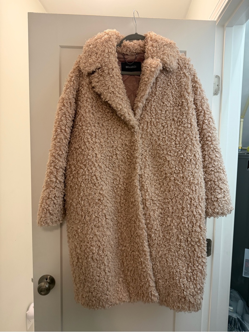 Faux Shearling Teddy Coat - Dusty Pink